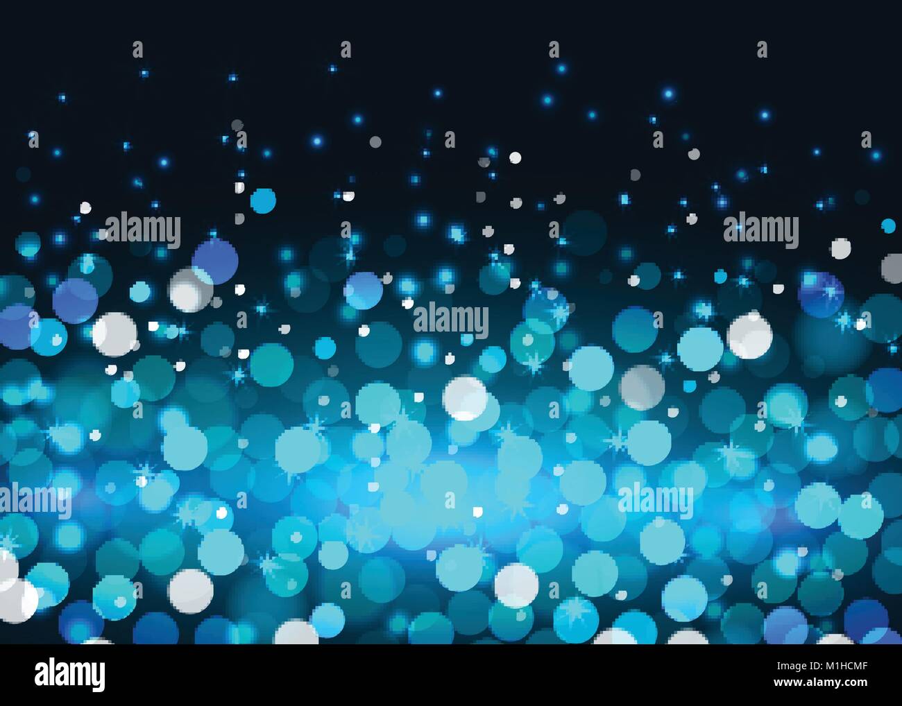 Blue bokeh lights on black background Stock Vector Image & Art - Alamy