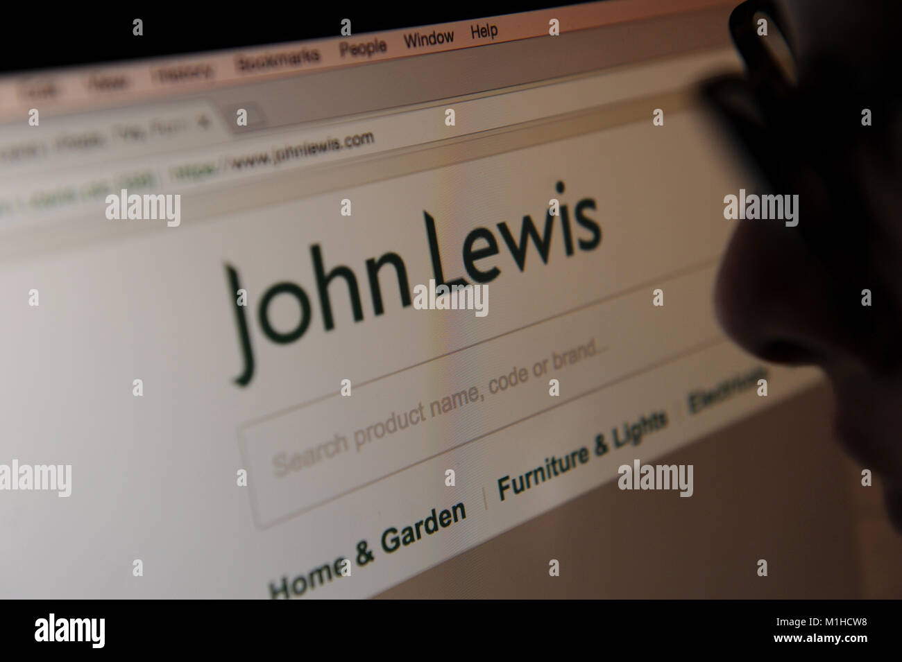 The John Lewis website Stock Photo Alamy