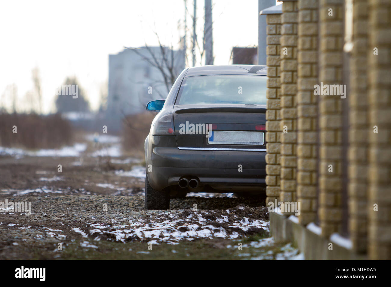 Cars parked on the side of the street Stock Photo - Alamy