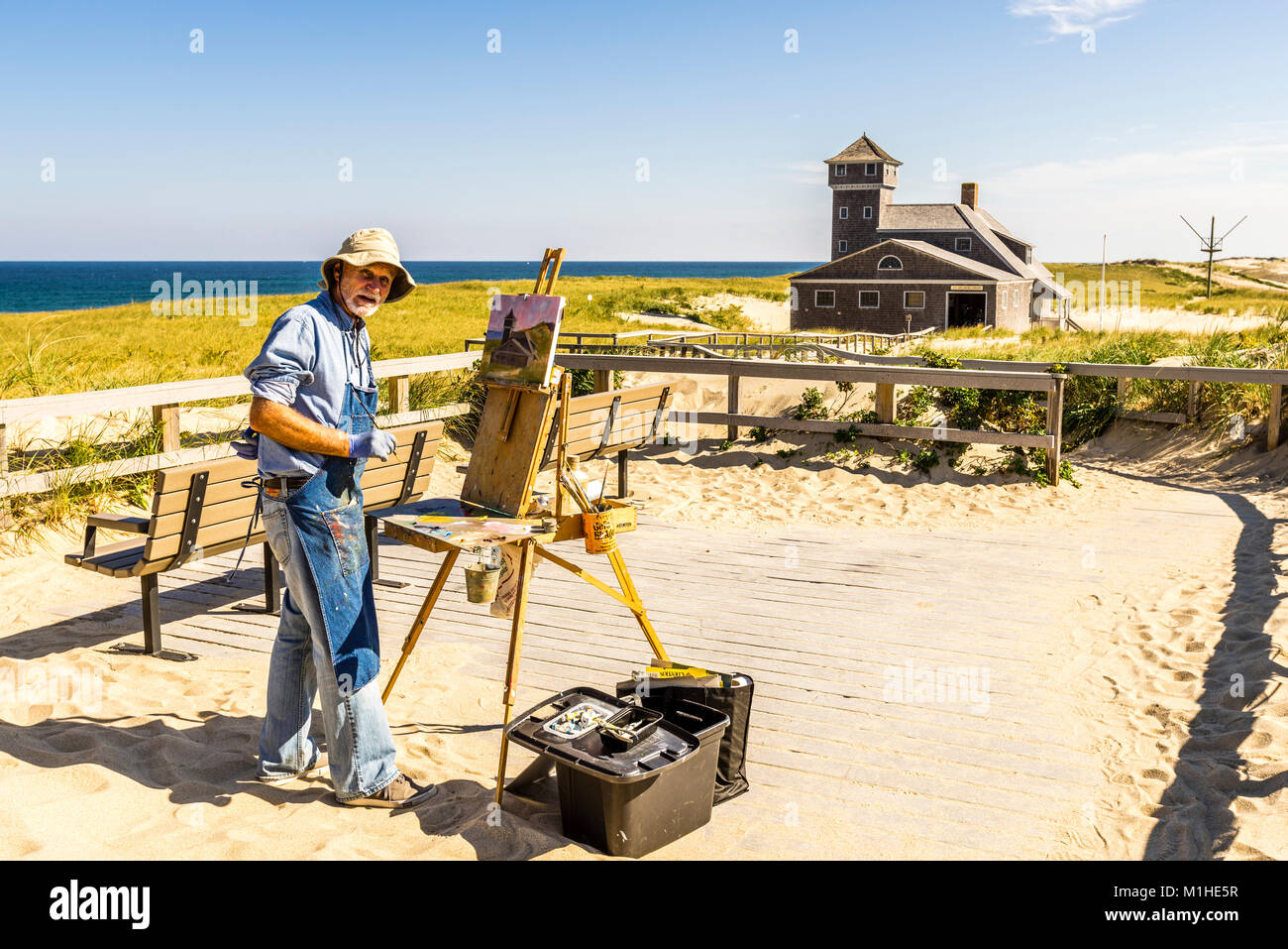 Artist Painting Cape Cod National Seashore Provincetown, Massachusetts