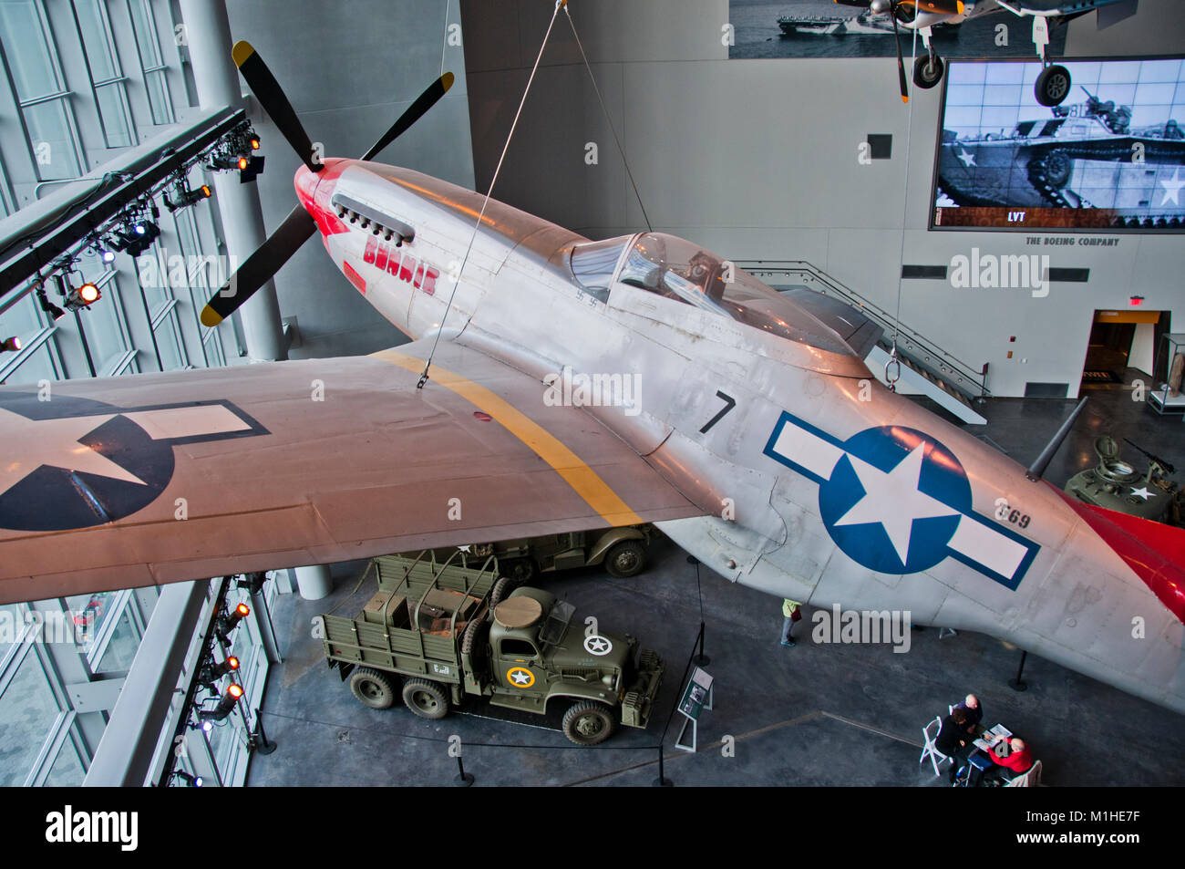 P-51 D mustang Airplane  World War II museum Stock Photo