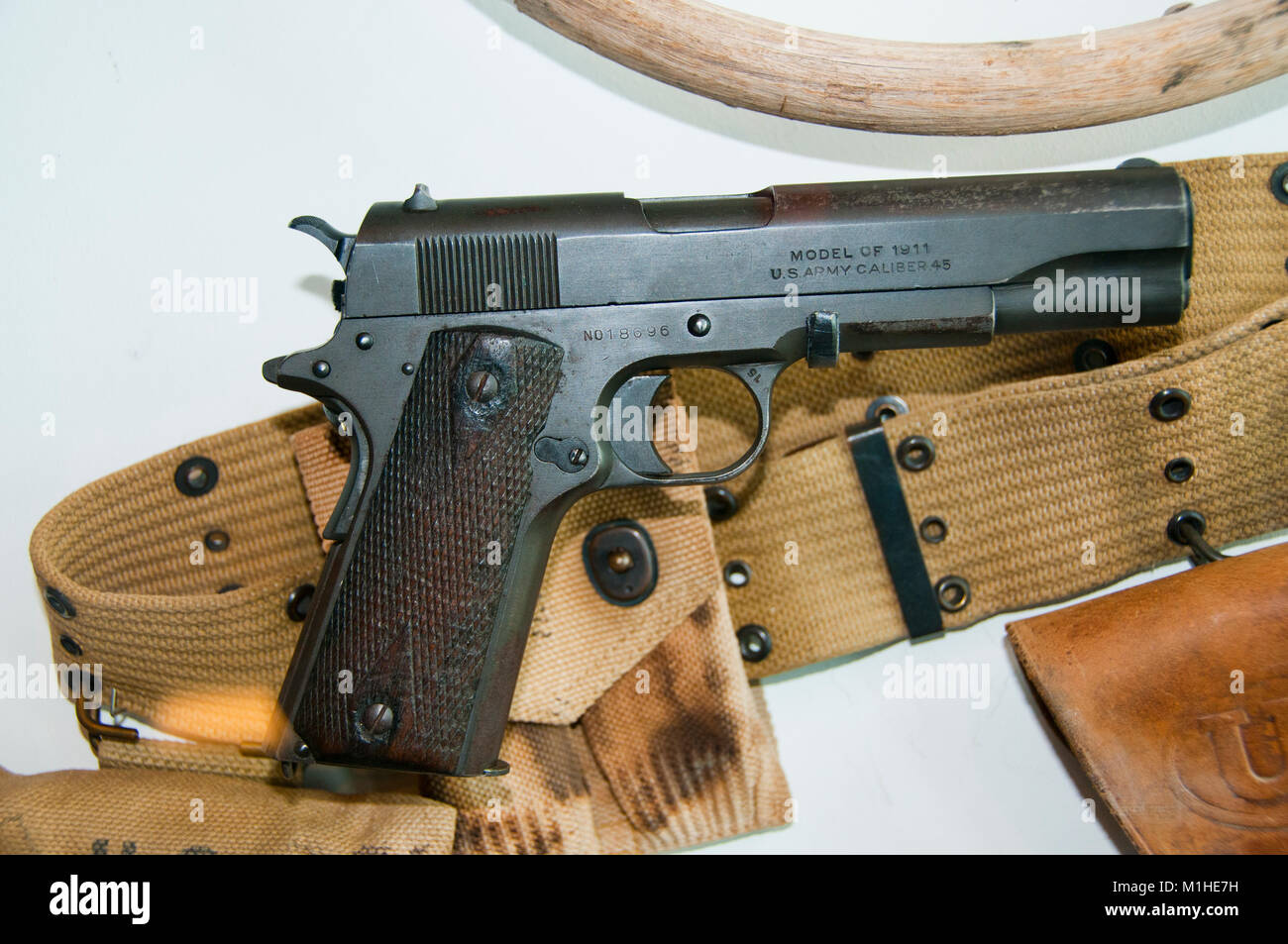 M1911 ,45 caliber colt 45 gun Stock Photo