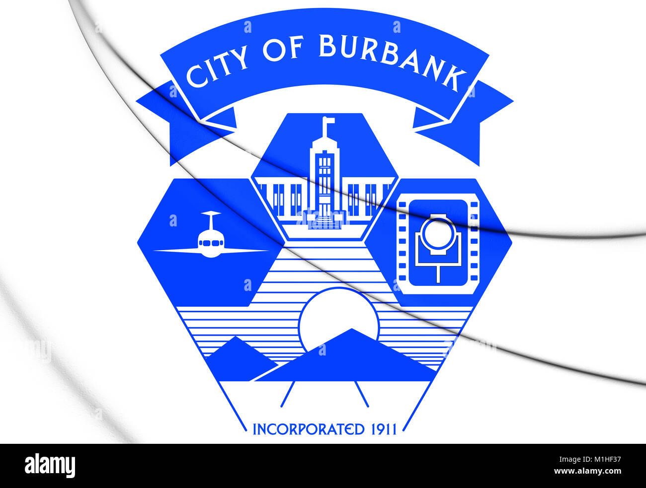 Burbank (California) Coat of Arms, USA. 3D Illustration Stock Photo Alamy