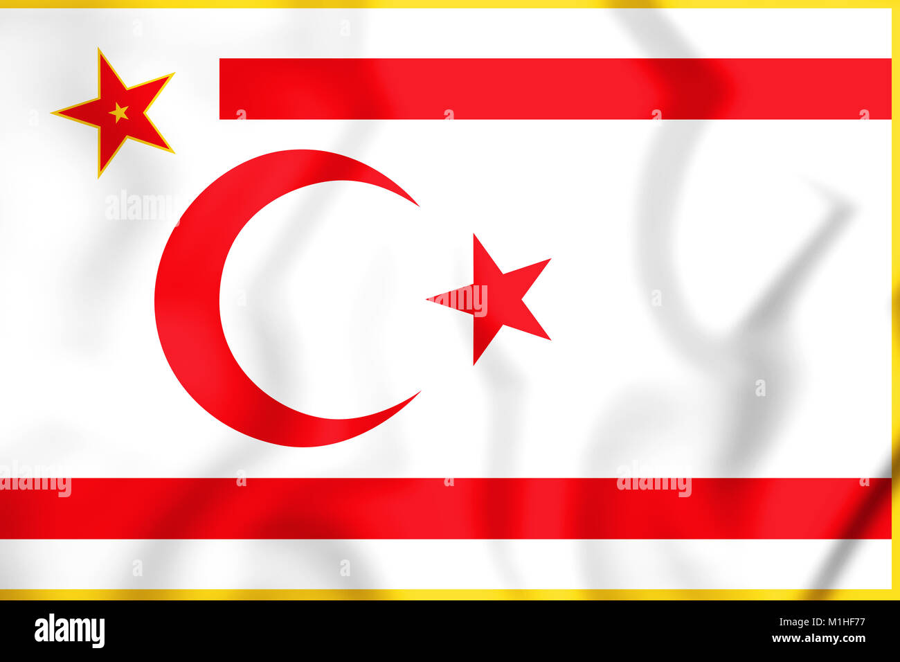 Turkish Republic of Northern Cyprus Small Hand Waving Flag 