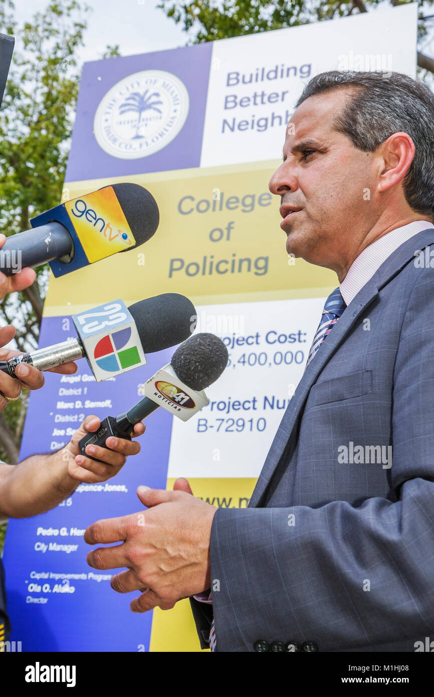 Miami Florida,College of Policing,groundbreaking ceremony,law enforcement,education,criminology,media,journalist,reporter,media,interview,interviews,i Stock Photo