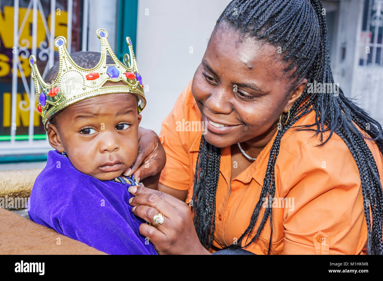 Miami Florida,Liberty City,Martin Luther King Jr. Parade,participant,community event,Black Blacks African Africans ethnic minority,boy boys lad lads m Stock Photo