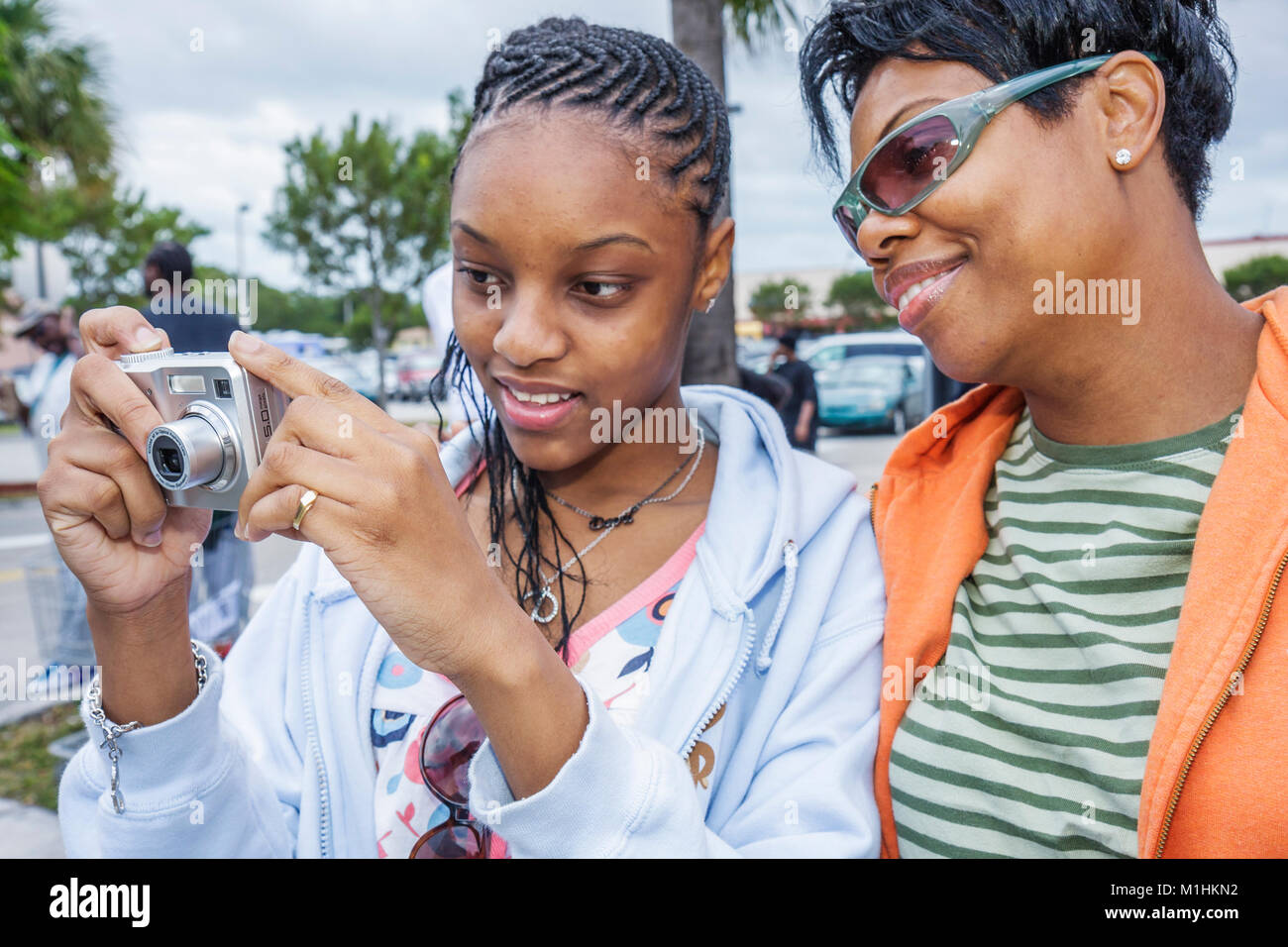 Miami Florida,Liberty City,Martin Luther King Jr. Parade,community event,Black Blacks African Africans ethnic minority,teen teens teenage teenager tee Stock Photo