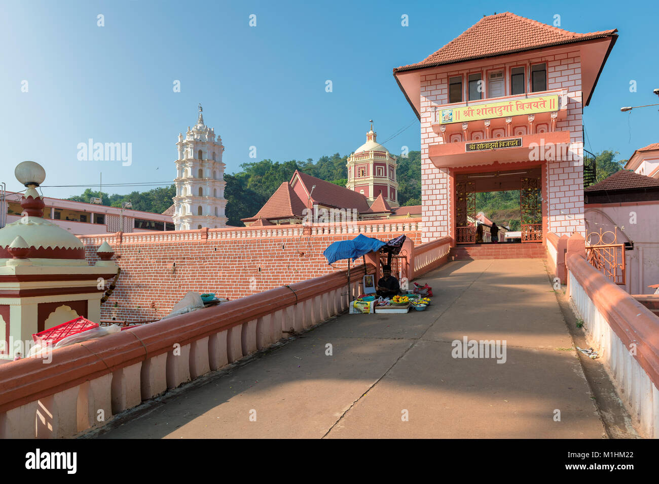 Shri Mangeshi temple - hindu temple in Ponda, Goa, India. Stock Photo