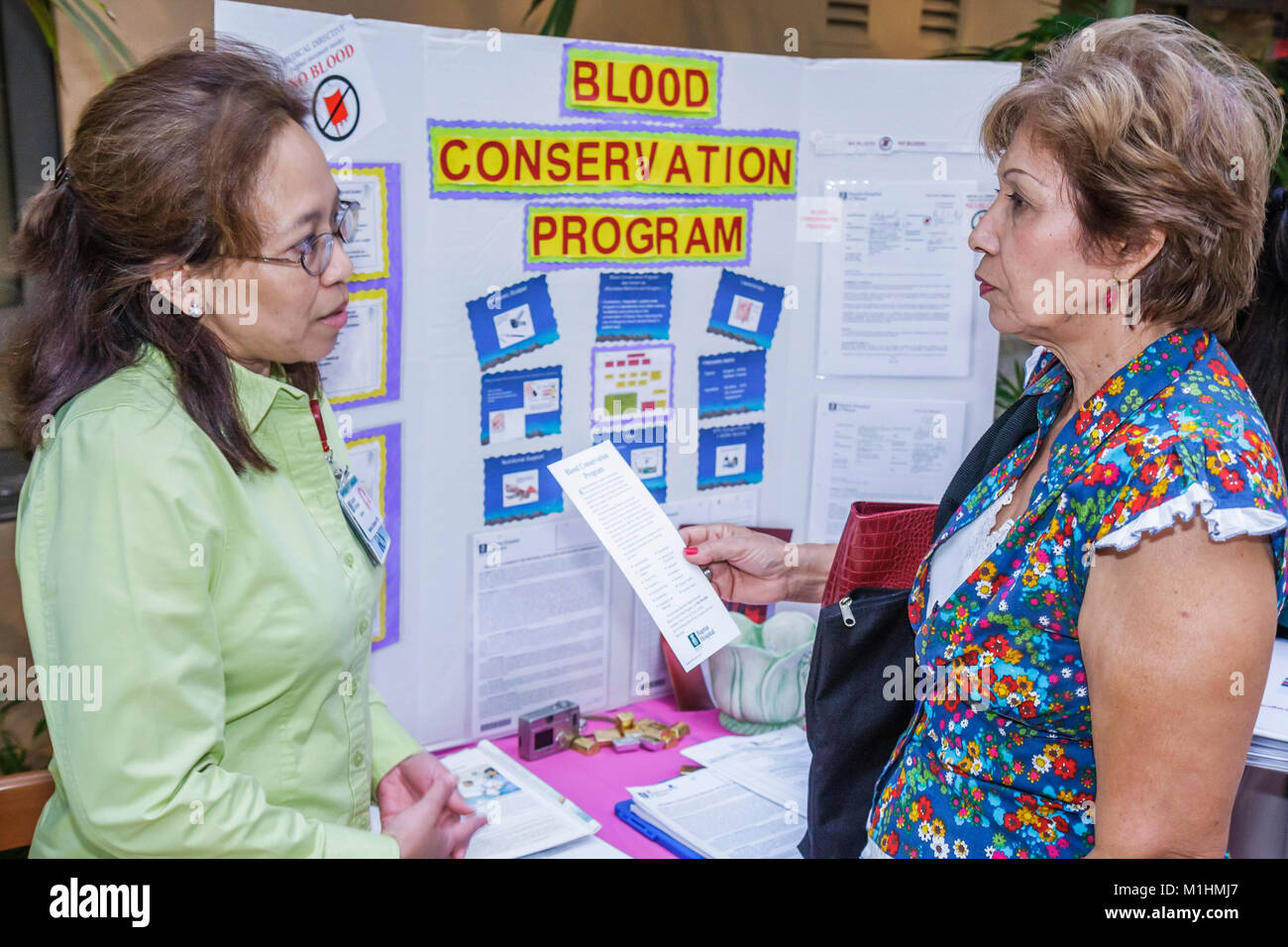 Miami Florida,Kendall,Baptist Health South Florida Hospital,healthcare,woman's,woman's,men's Health Day,community event,medical,education,information, Stock Photo