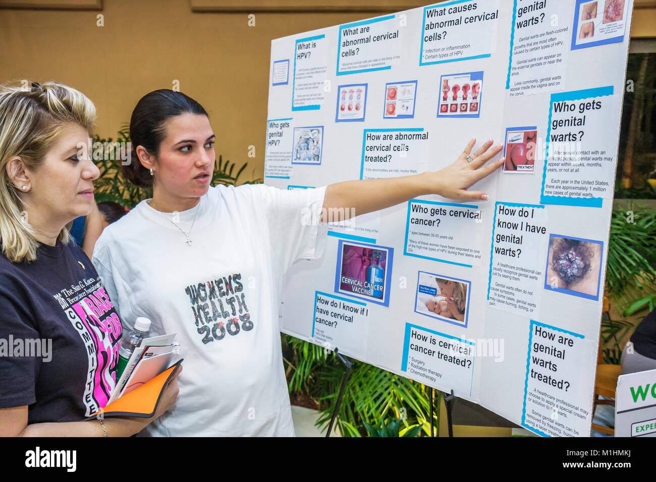 Miami Florida,Kendall,Baptist Health South Florida Hospital,healthcare,woman's,woman's,men's Health Day,community medical,education,information,sign,c Stock Photo