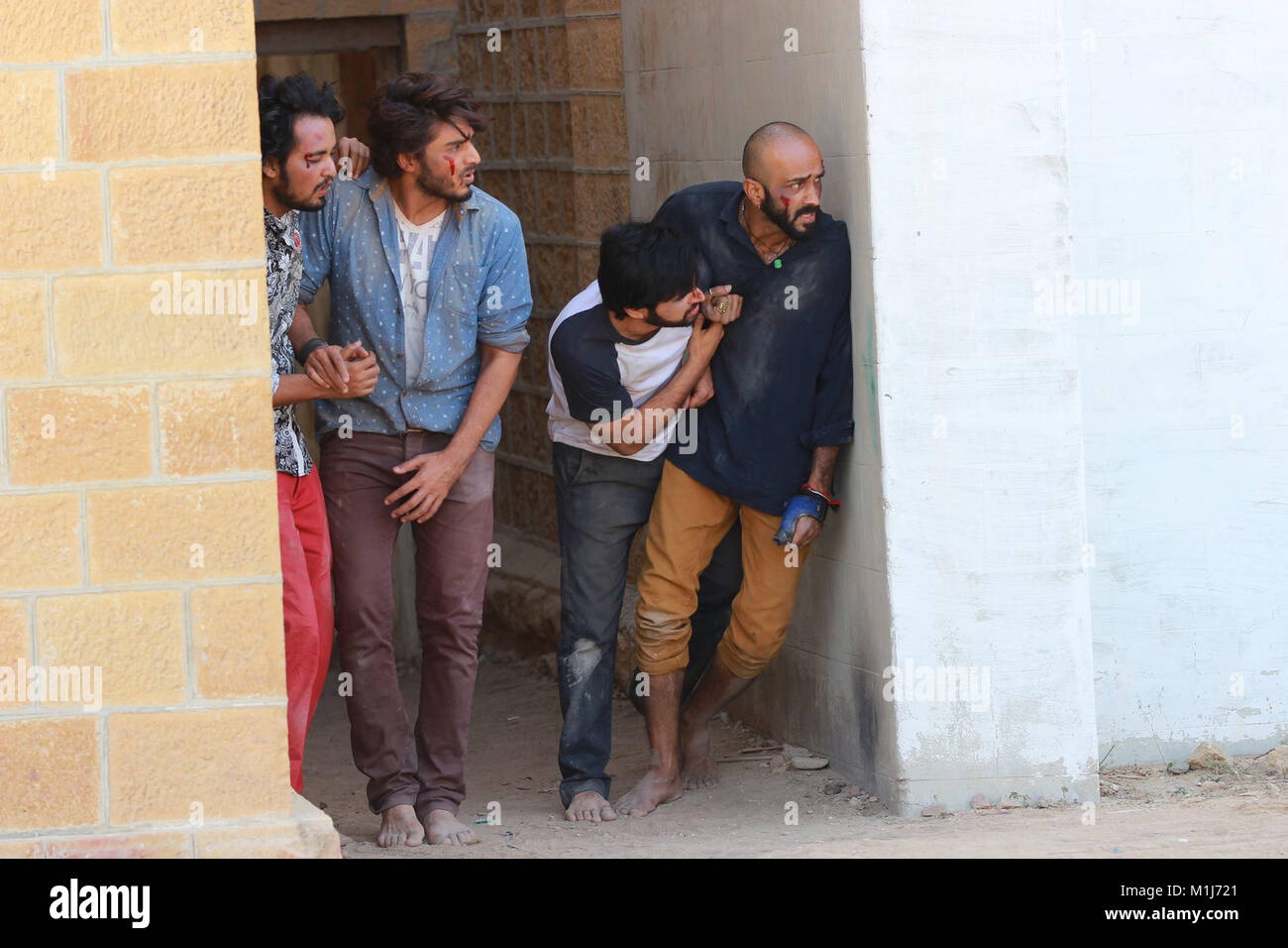 HIDE AND SEEK aka CHUPAN CHUPAI from left Ali Rizvi Ahsan Khan Zayed Sheikh Vajdaan Shah 2017. Hum Films Courtesy Everett Collection Stock Photo Alamy