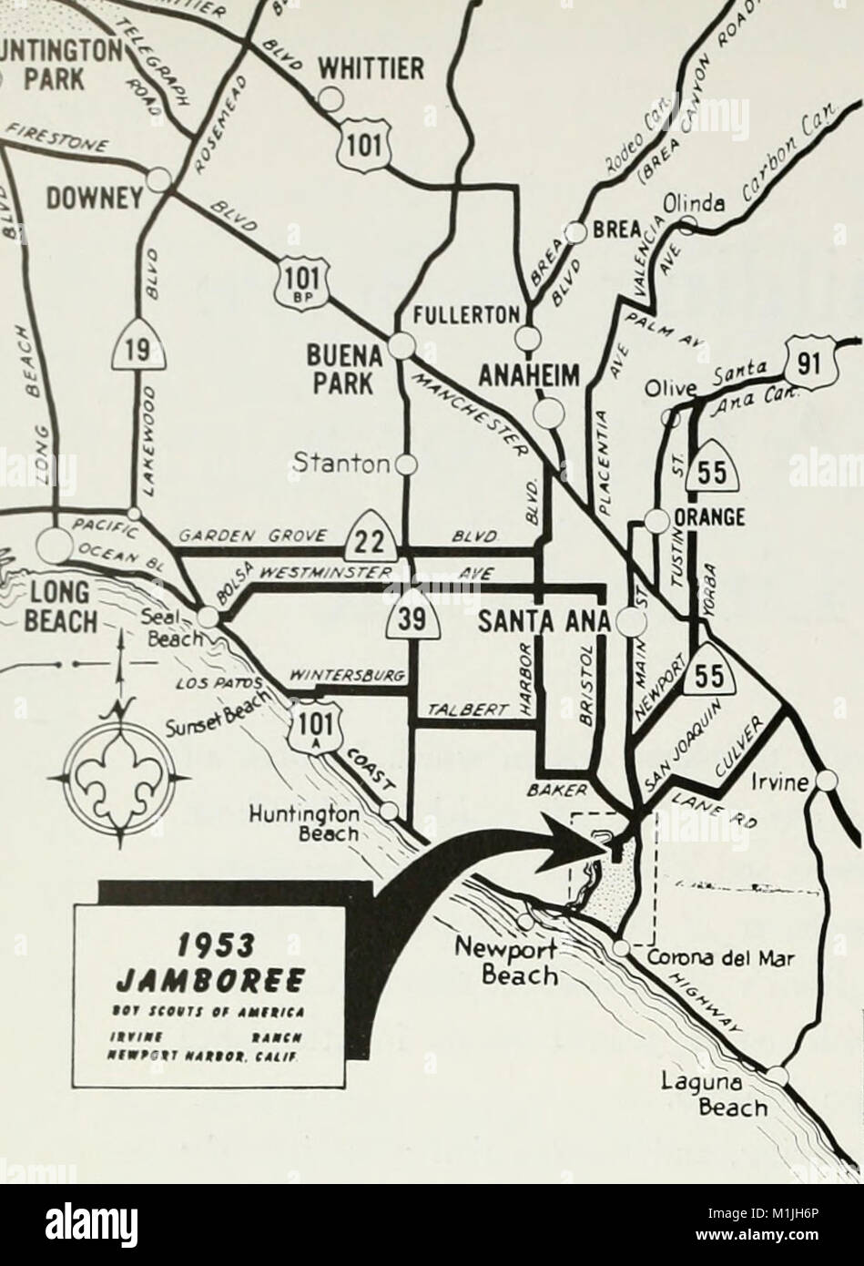 1953 Boy Scouts of America Jamboree Bell Telephone map Stock Photo Alamy