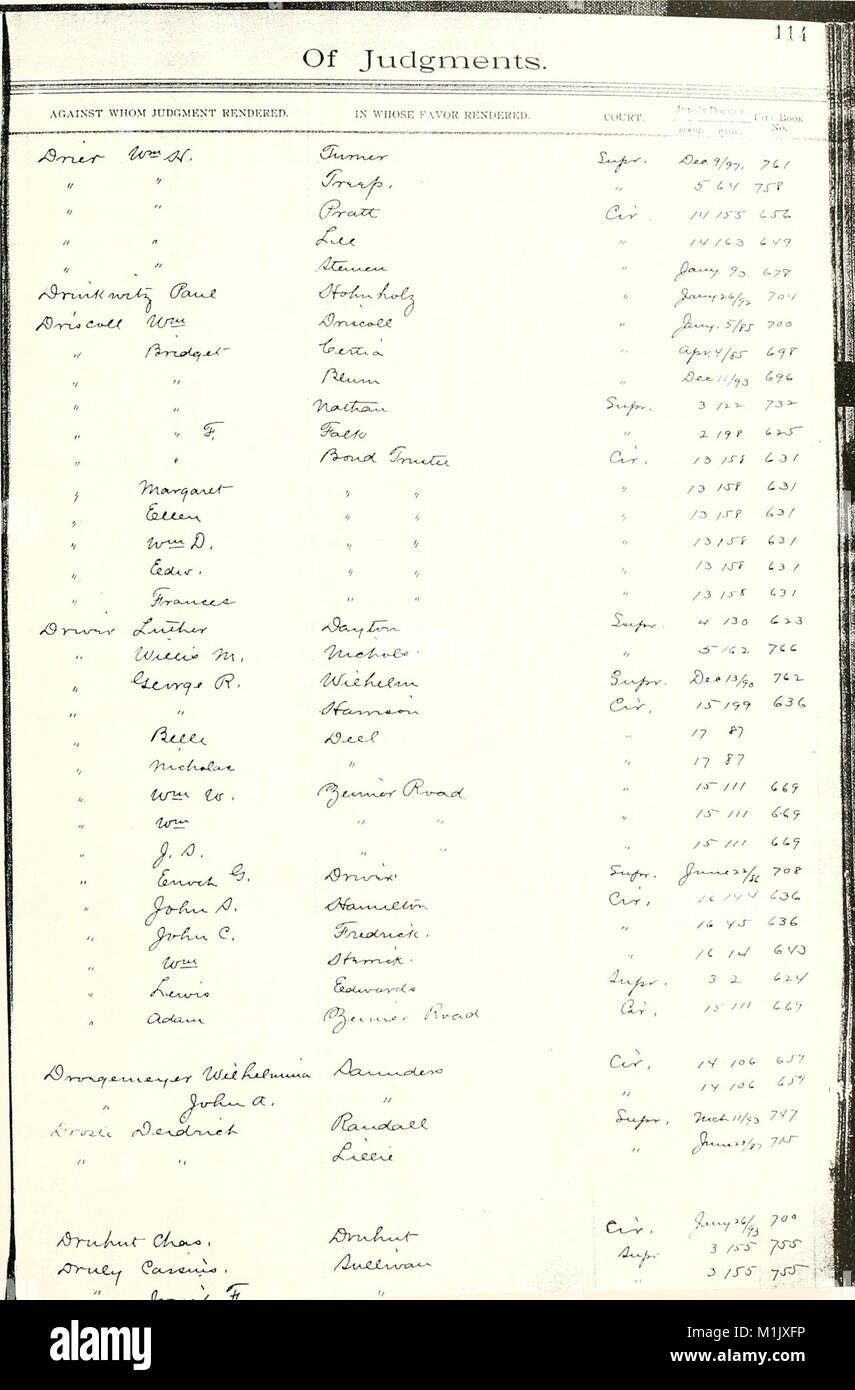 The #39 Allen County Indiana Circuit Court Record General Index #39 (1892 The #39 Allen County Indiana Circuit Court Record General Index #39 (1892