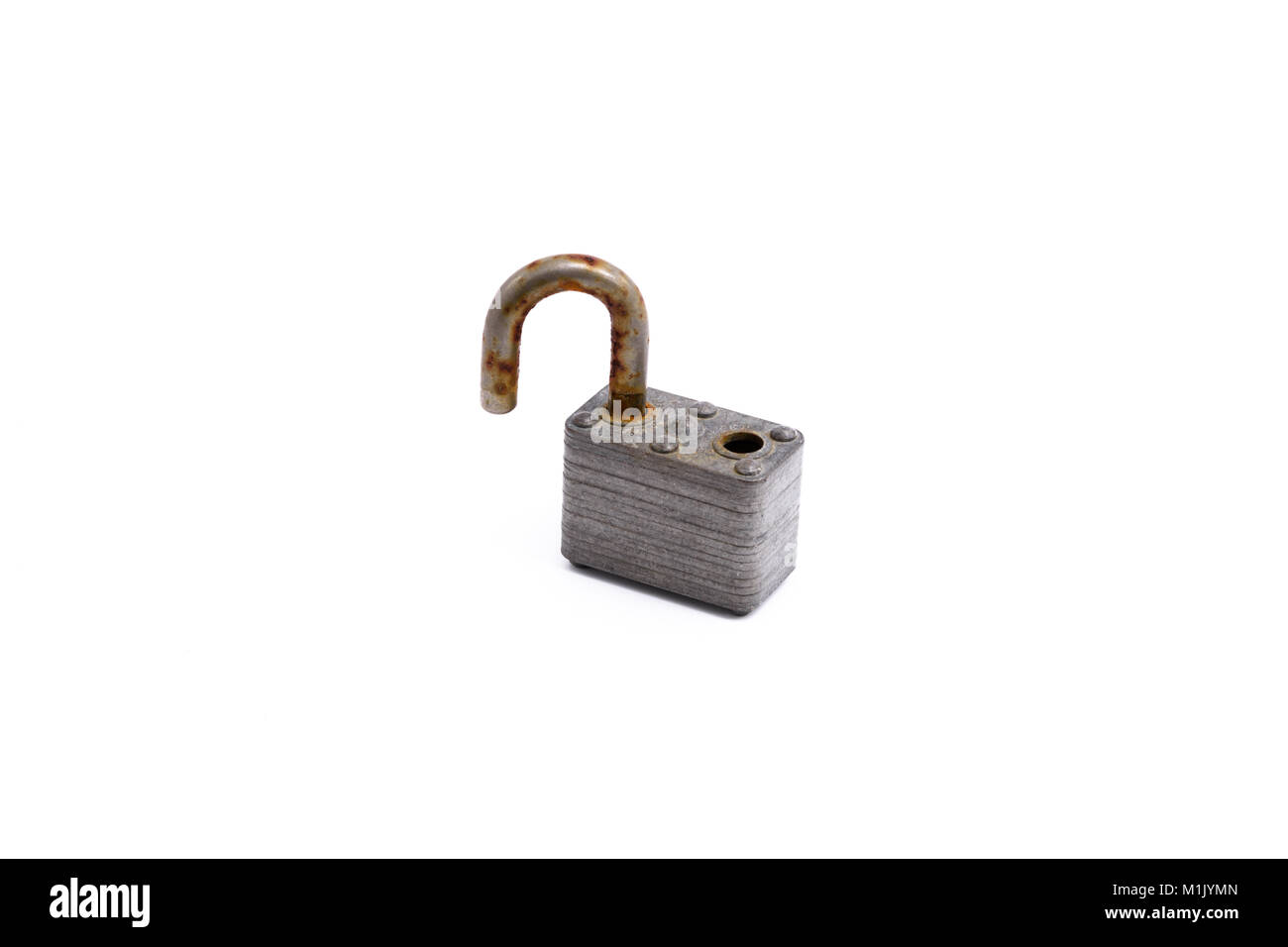 Padlock isolated on a white background Stock Photo - Alamy
