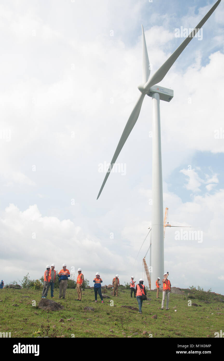 SIDENRENG RAPPANG, INDONESIA. Sidrap Wind Farm, the first utility scale wind farm in Indonesia. Stock Photo