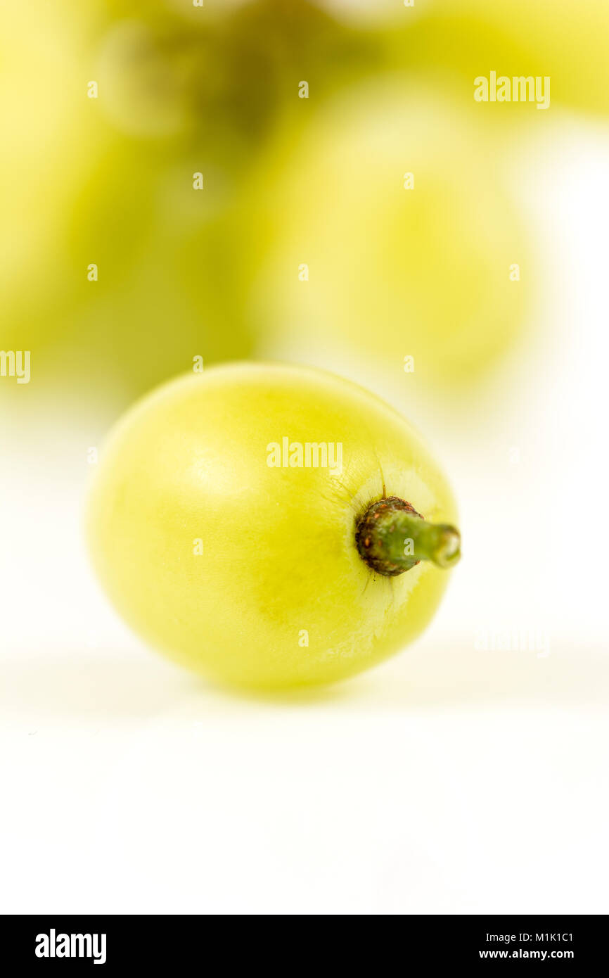 Fresh green grapes isolated on white background Stock Photo - Alamy