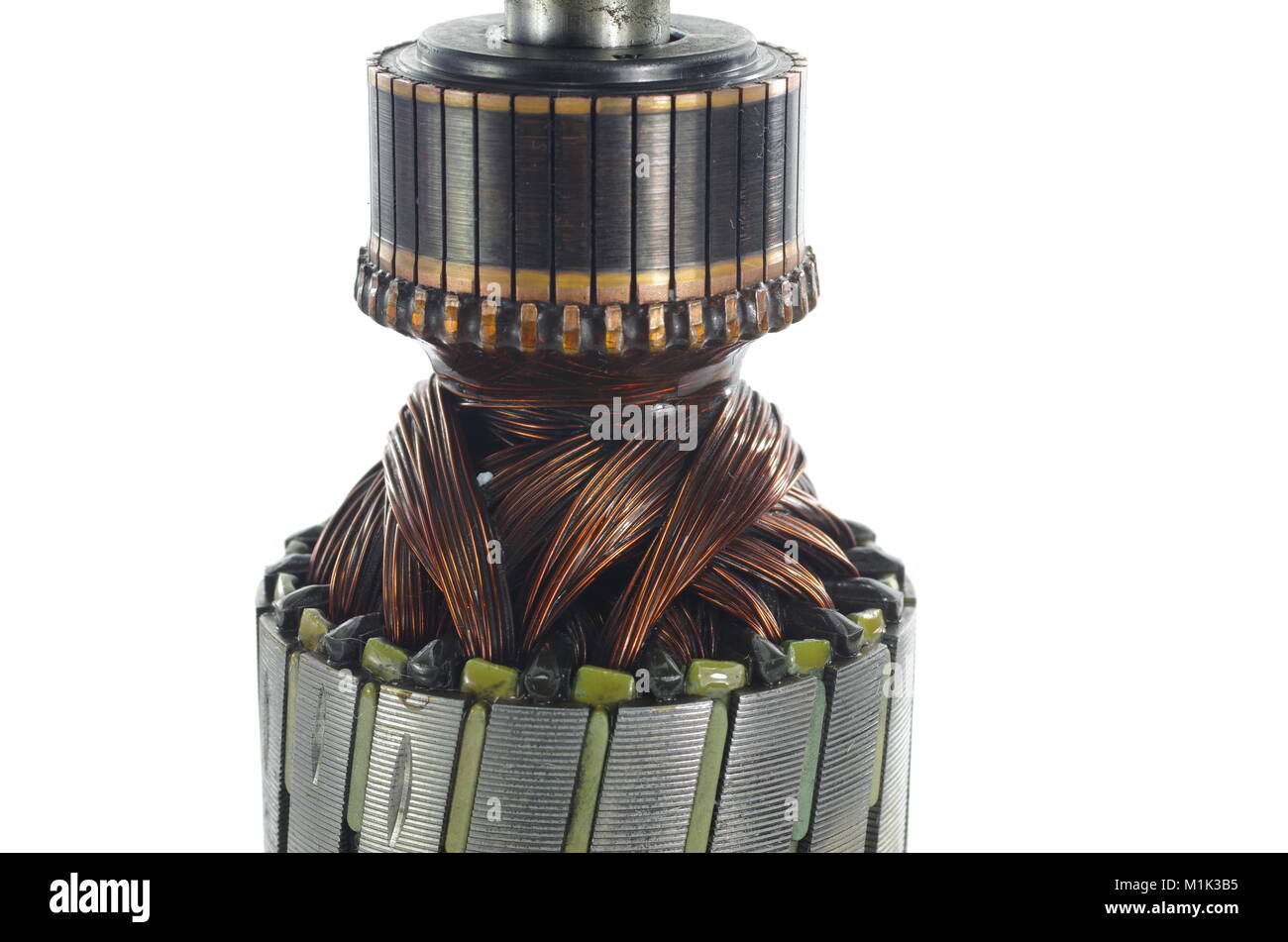 fragment electric engine on white background Stock Photo - Alamy