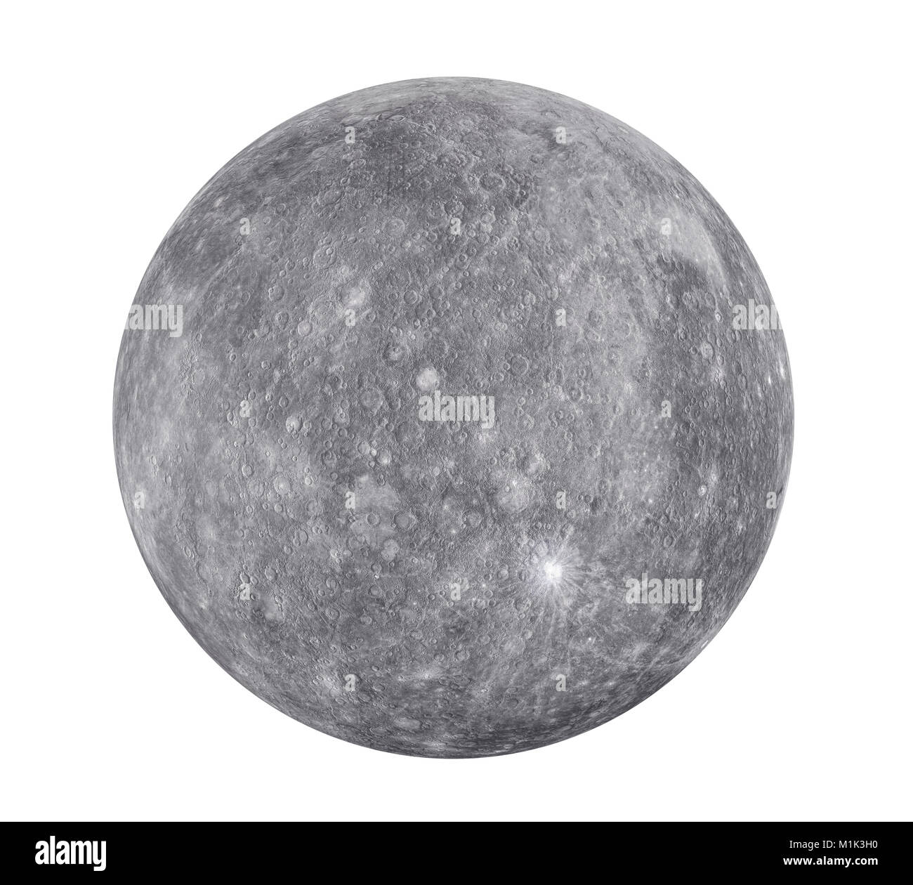 Planet Mercury Isolated (Elements of this image furnished by NASA) Stock Photo