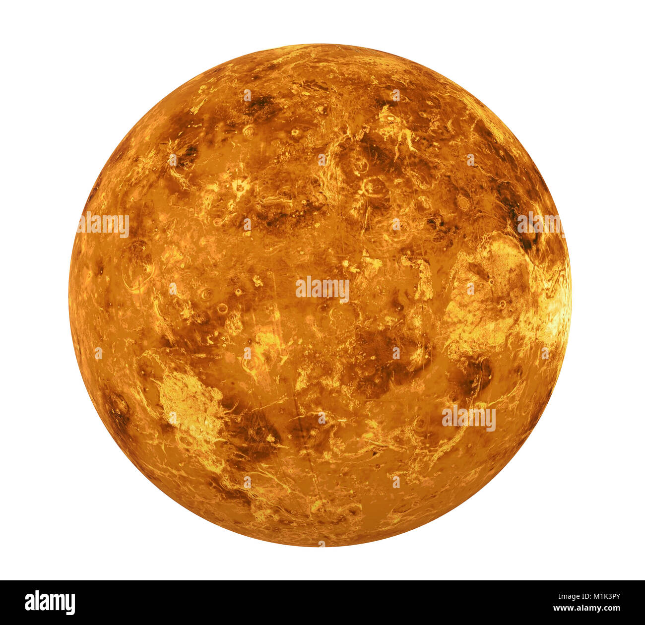 Planet Venus Isolated (Elements of this image furnished by NASA) Stock Photo