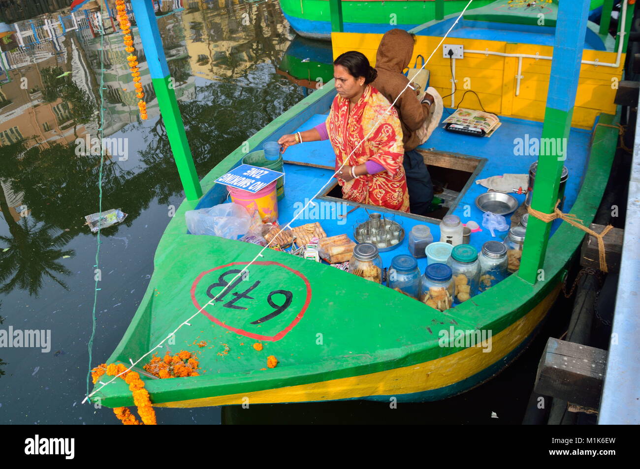 Floating Market in Kolkata Stock Photo