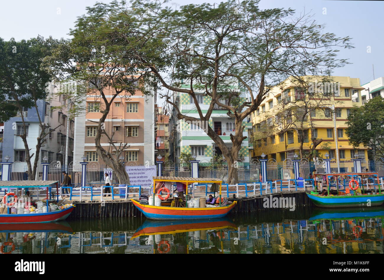 Floating Market in Kolkata Stock Photo