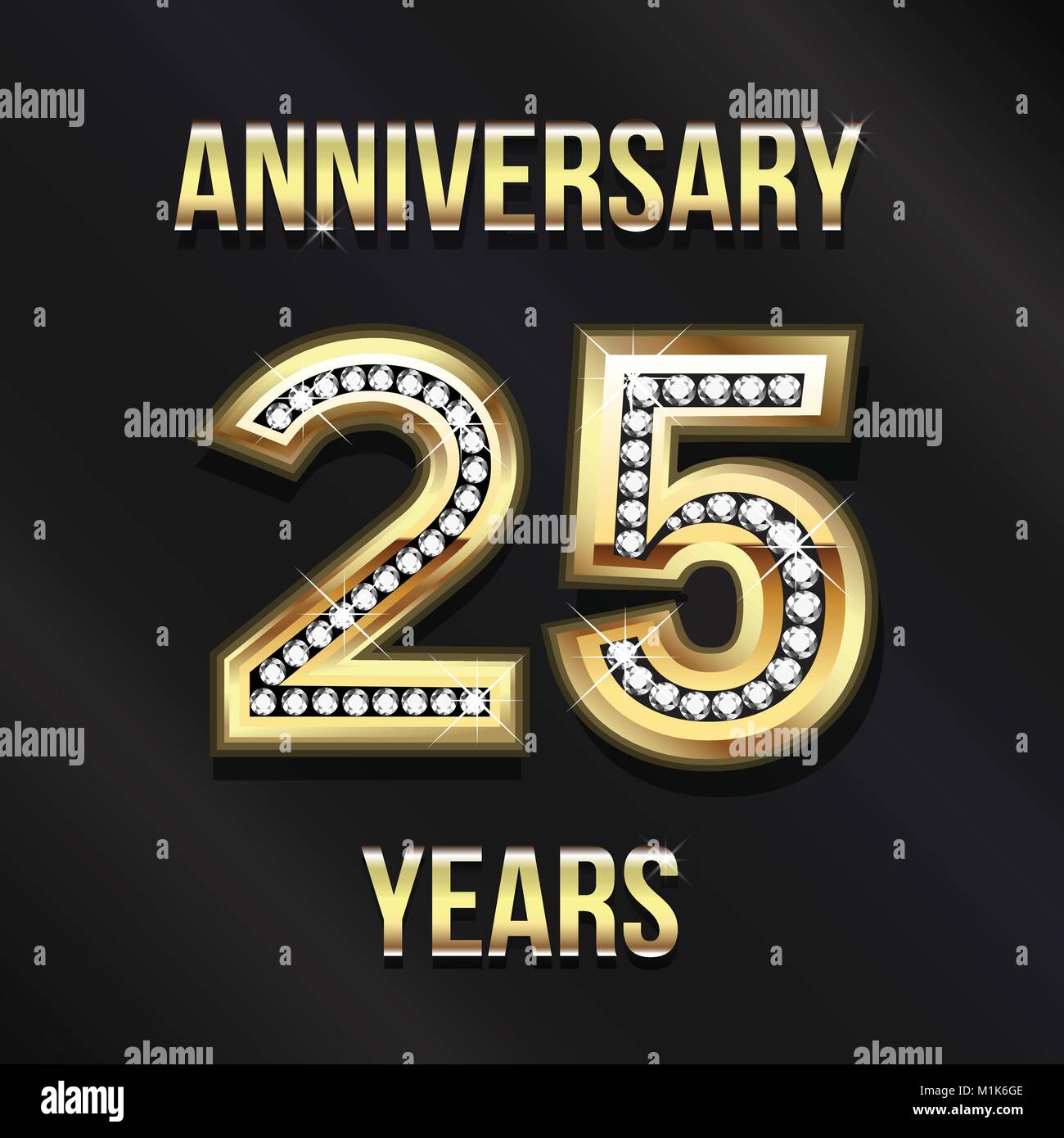 25 years anniversary card design. vector design stock vector