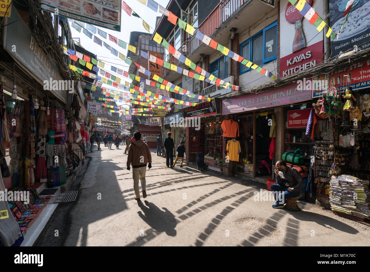 Streets of Thamel in Kathmandu, Nepal Stock Photo Alamy