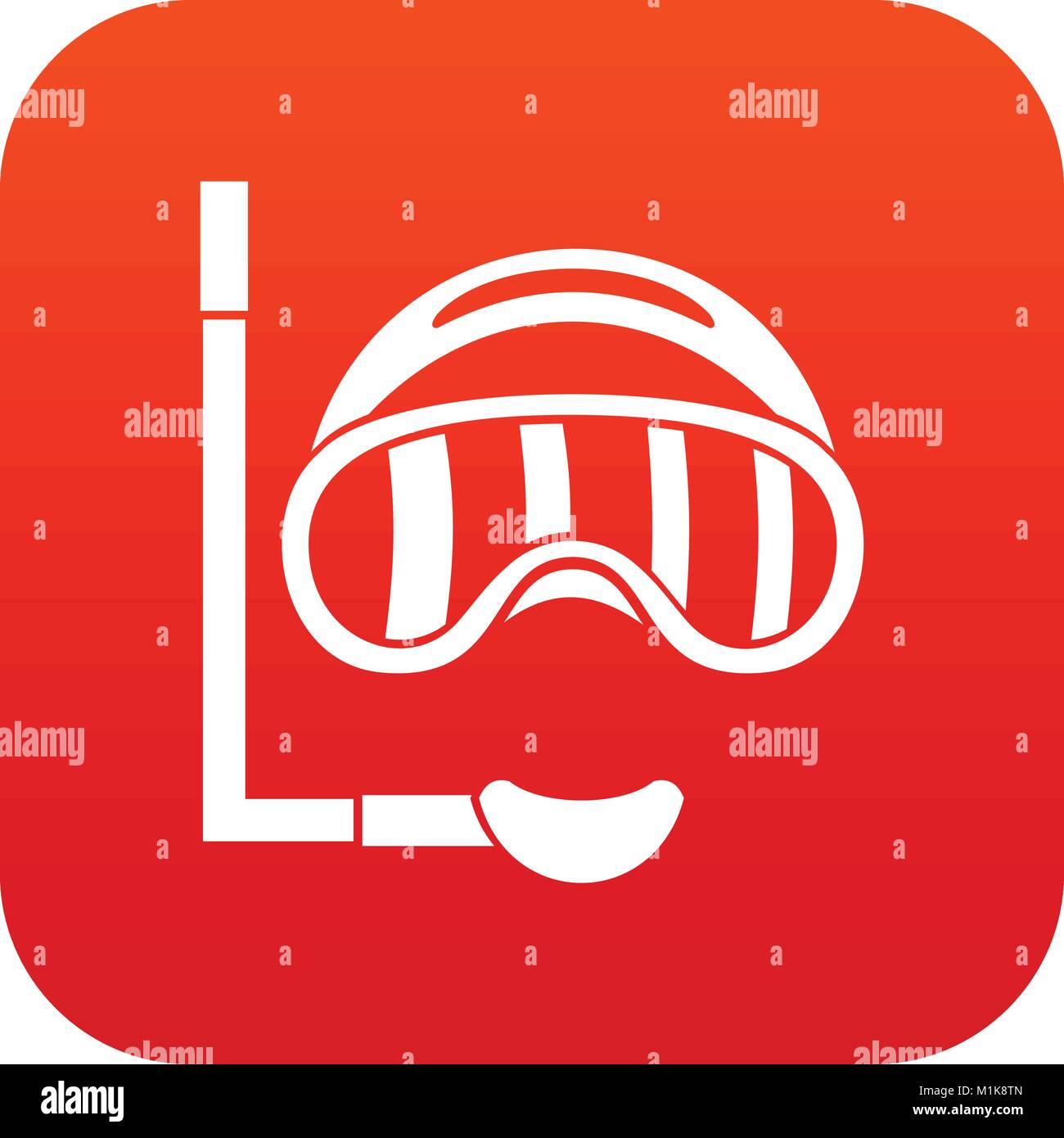 Diving mask icon digital red Stock Vector Image & Art - Alamy