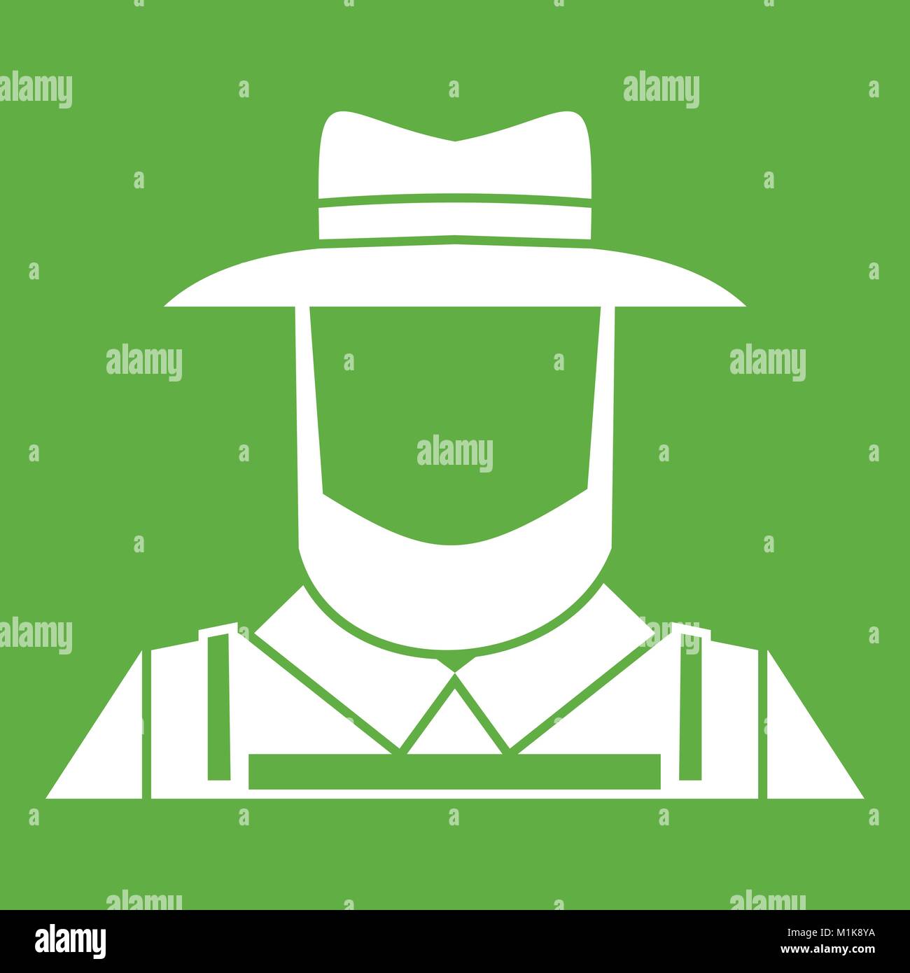 Farmer icon green Stock Vector Image & Art - Alamy