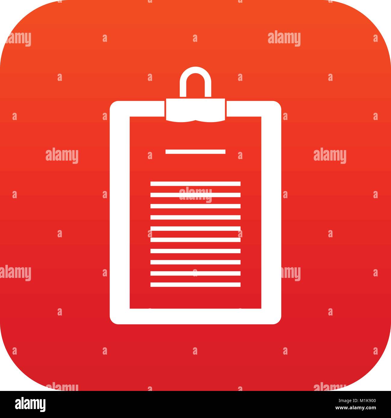 Clipboard with checklist icon digital red Stock Vector Image & Art - Alamy