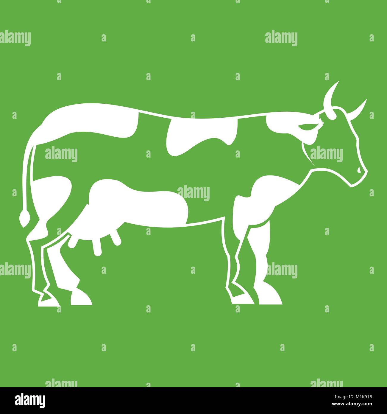 Cow icon green Stock Vector Image & Art - Alamy