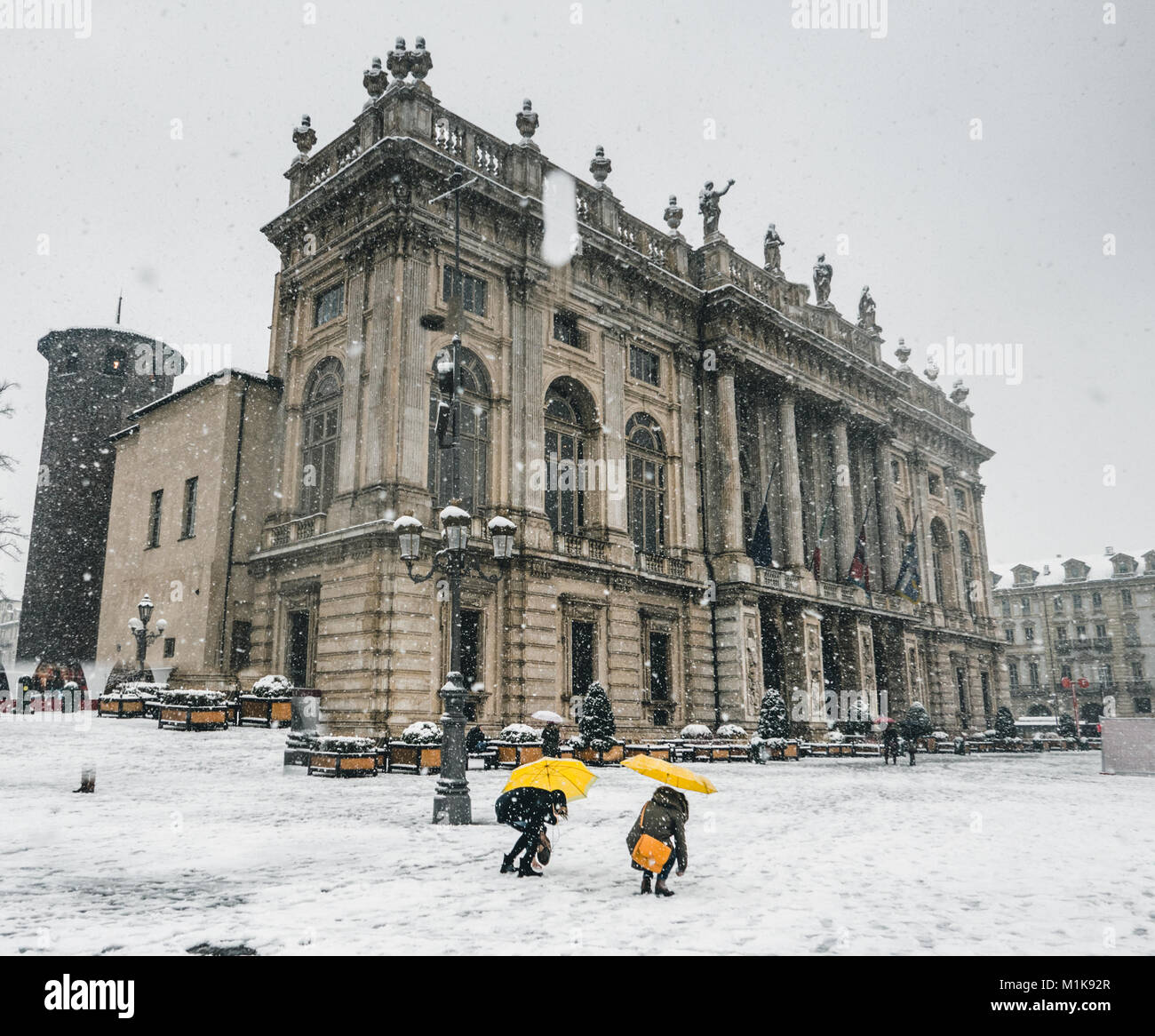 Winter in Turin Italy Stock Photo - Alamy