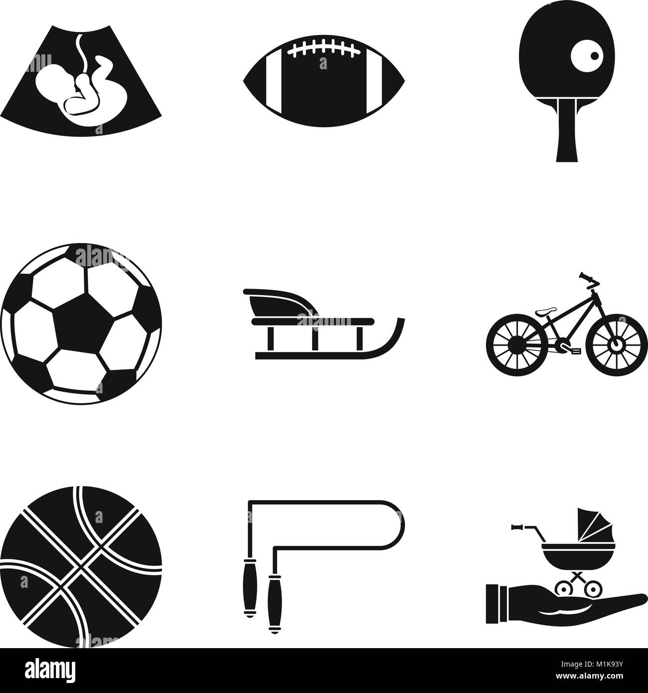 Youngster icons set, simple style Stock Vector Image & Art - Alamy