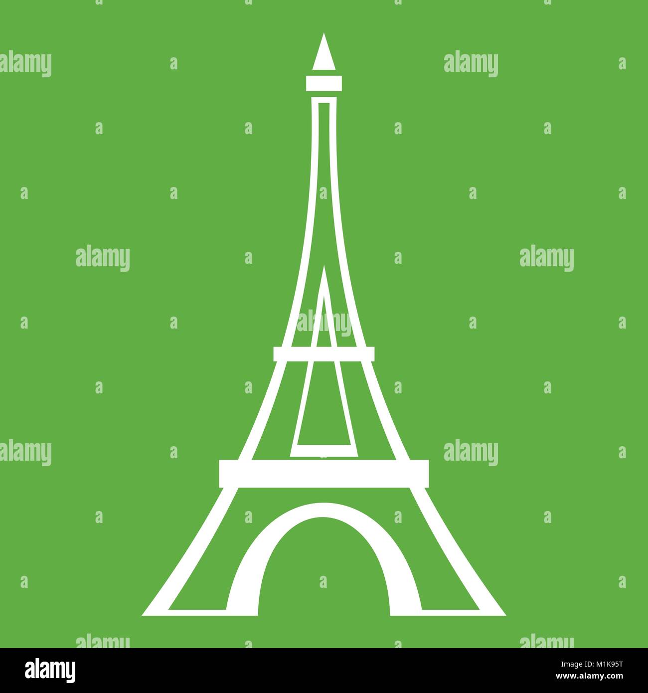 Eiffel tower icon green Stock Vector Image & Art - Alamy