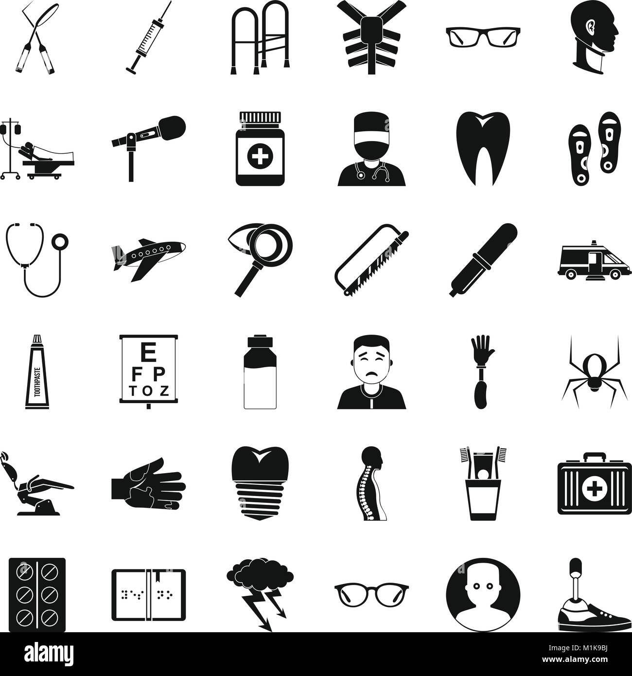 Doctoral icons set, simple style Stock Vector Image & Art - Alamy