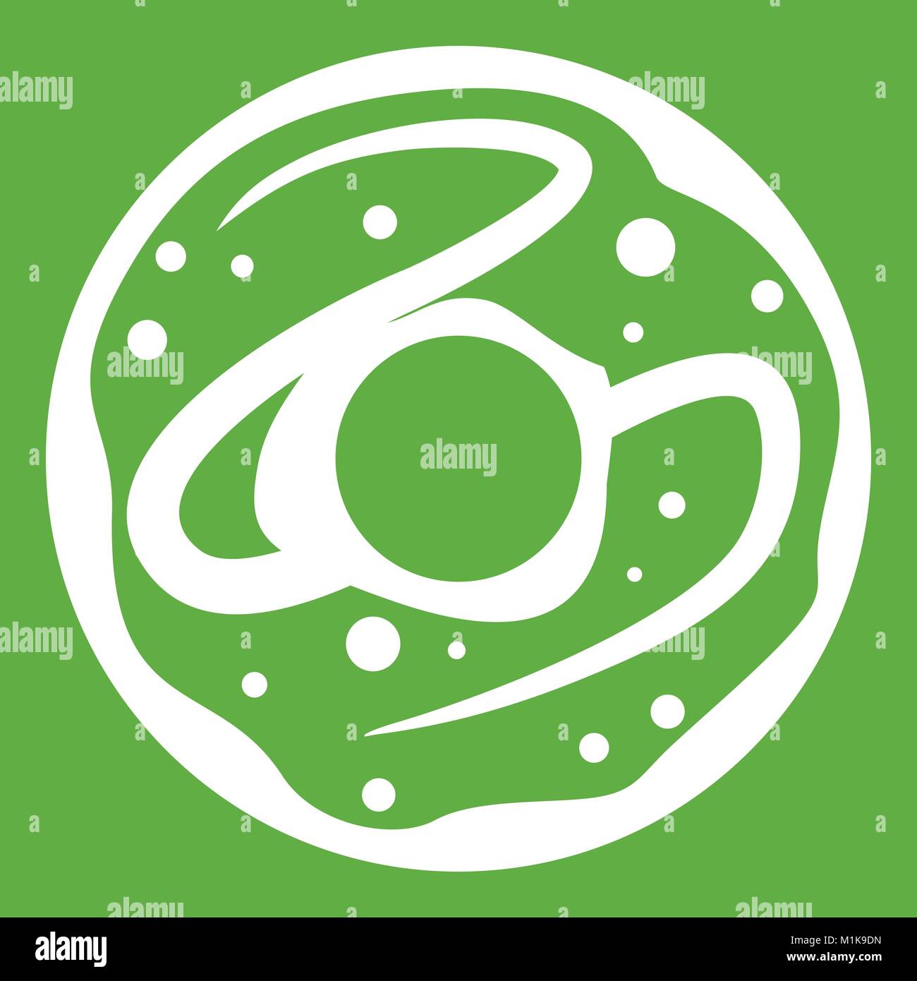 Glazed donut icon green Stock Vector Image & Art - Alamy