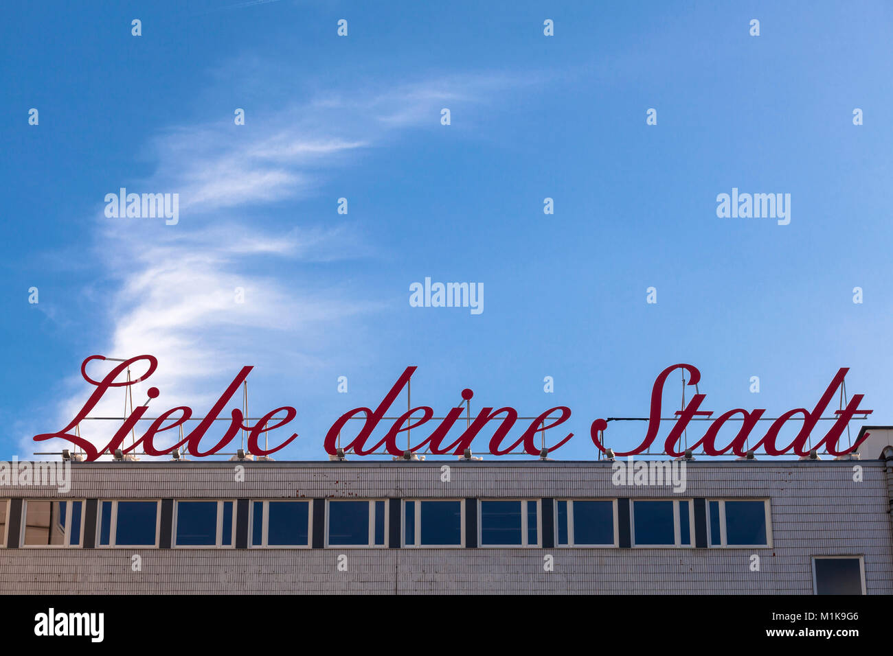 Germany Cologne Sign Of The Procect Liebe Deine Stadt Love Your 