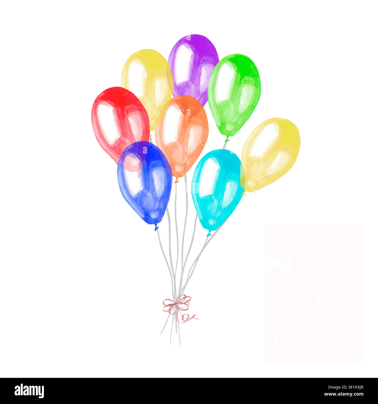 Different color balloons string illustration hi-res stock photography and  images - Alamy