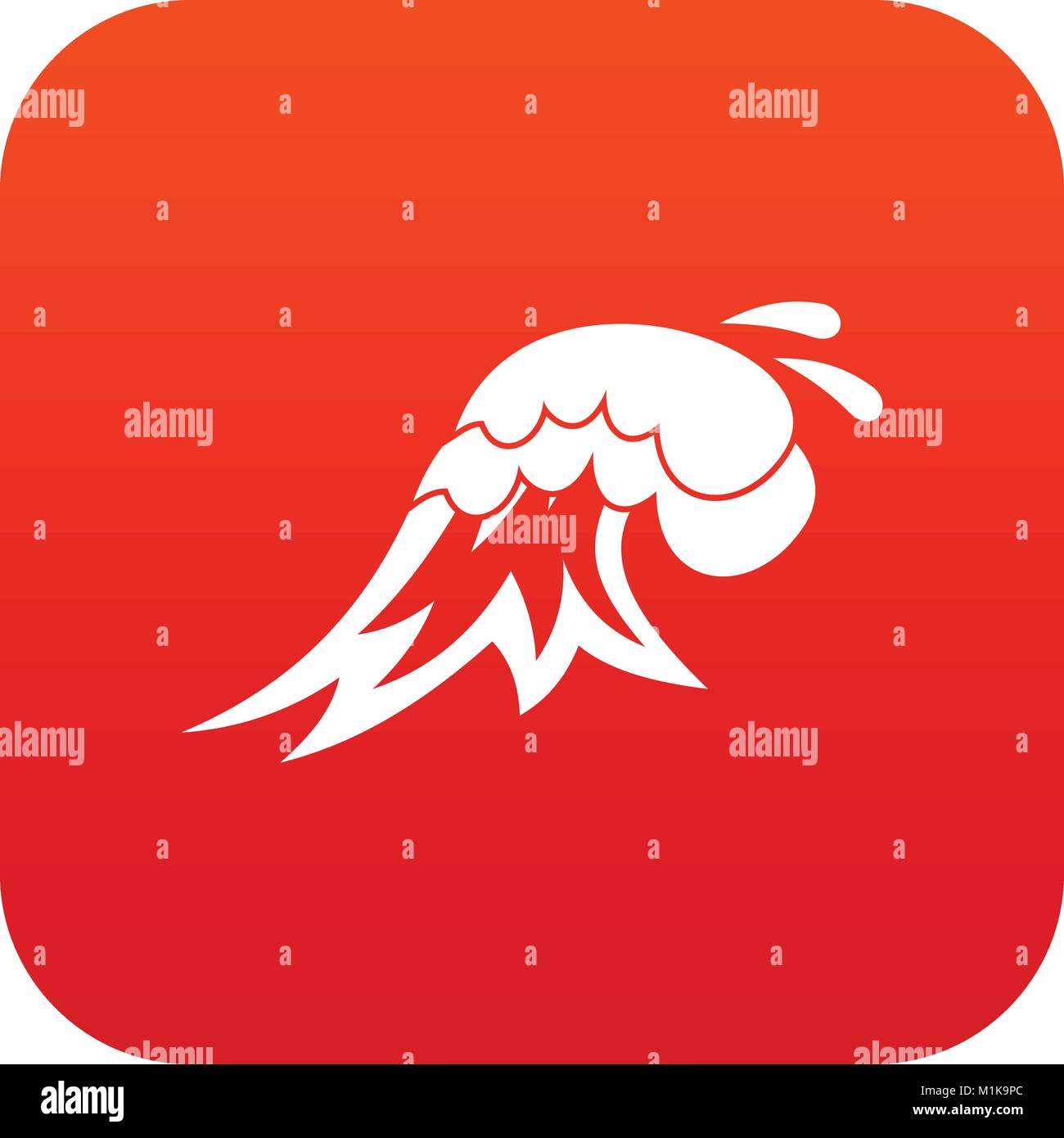 Surf wave icon digital red Stock Vector Image & Art - Alamy