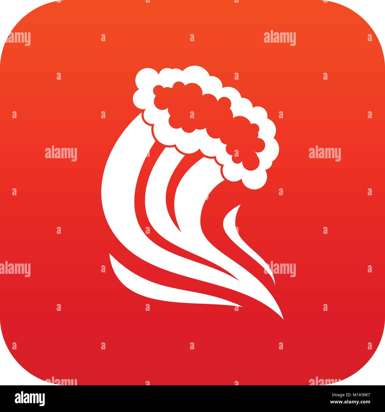 Foamy splash icon digital red Stock Vector Image & Art - Alamy