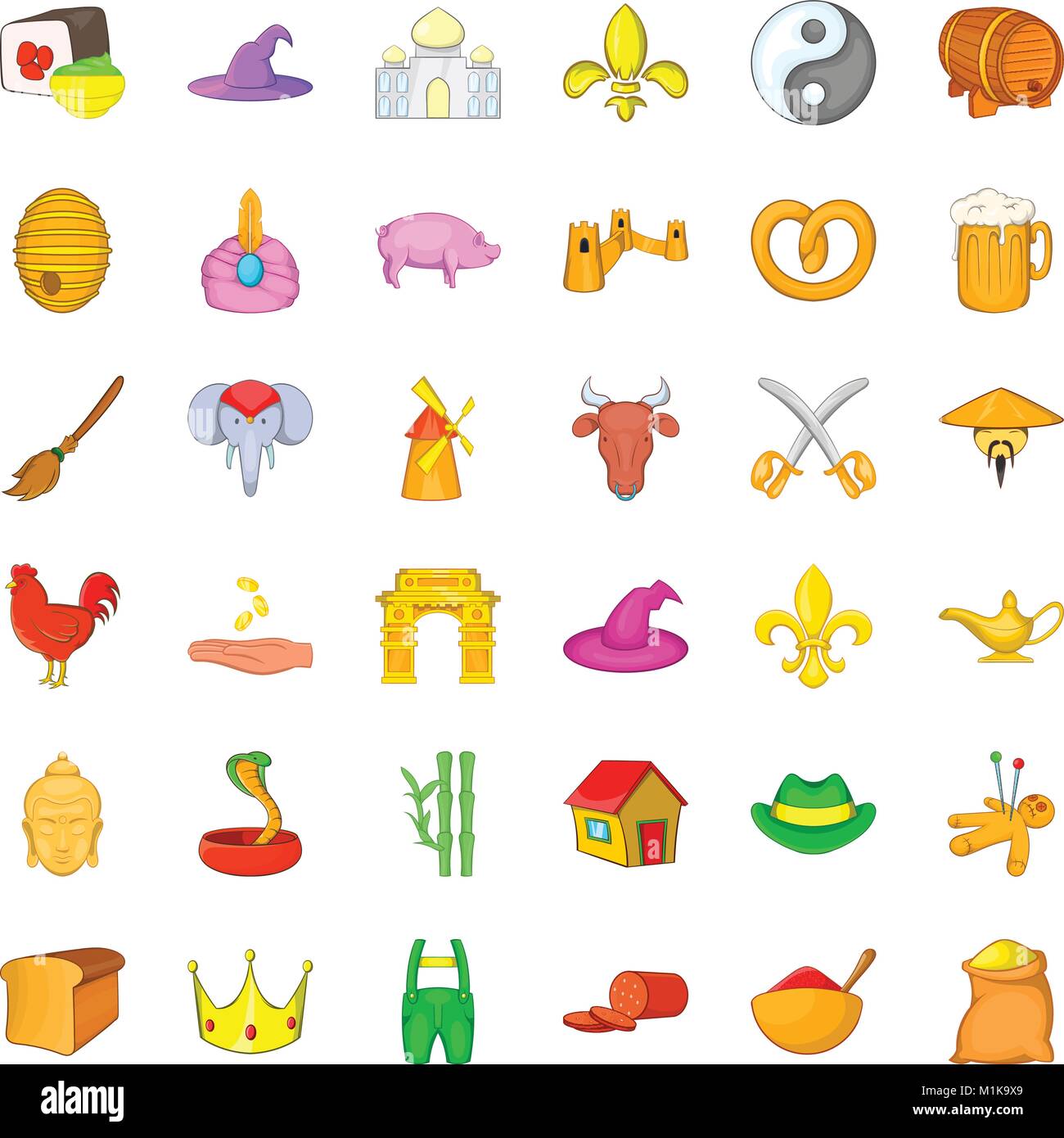 Medieval icons set, cartoon style Stock Vector Image & Art - Alamy
