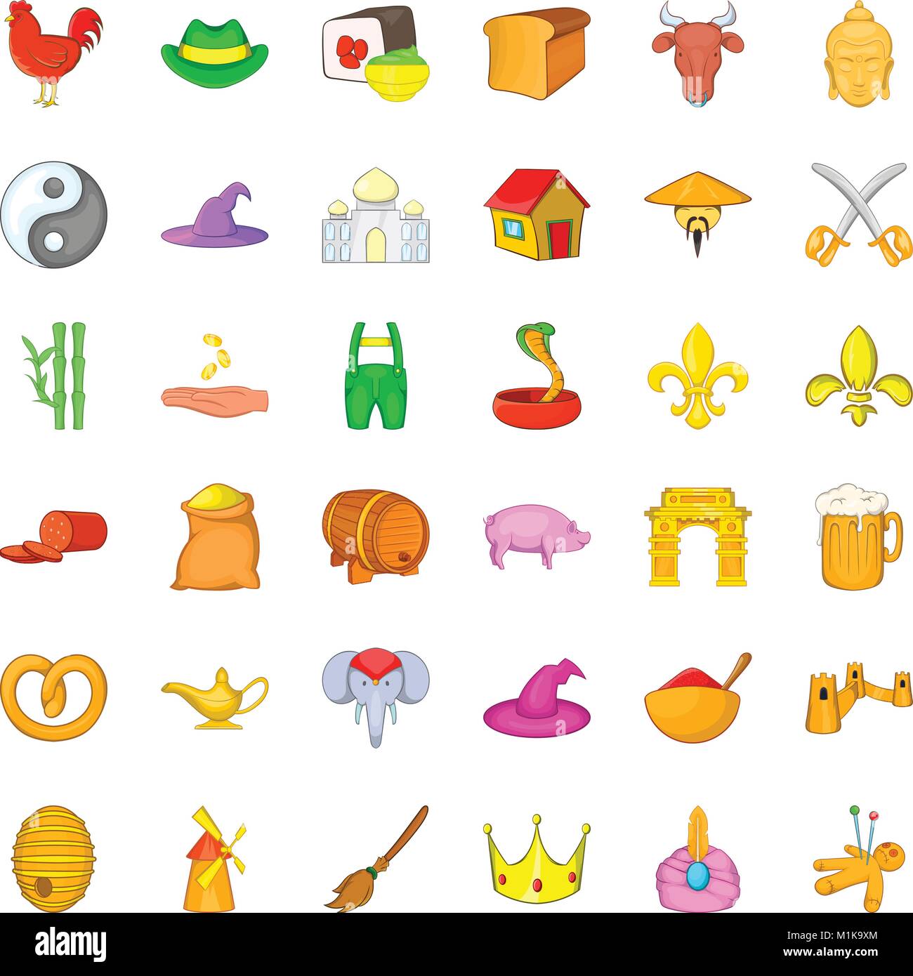 Mediaeval icons set, cartoon style Stock Vector Image & Art - Alamy
