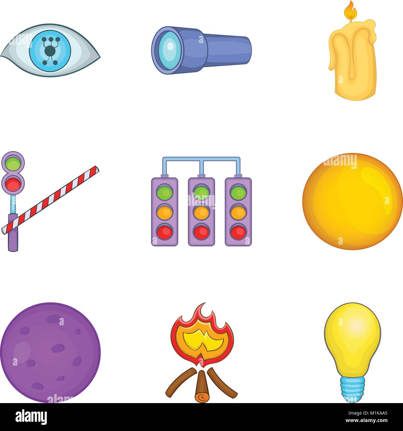 Brighten icons set, cartoon style Stock Vector Image & Art - Alamy