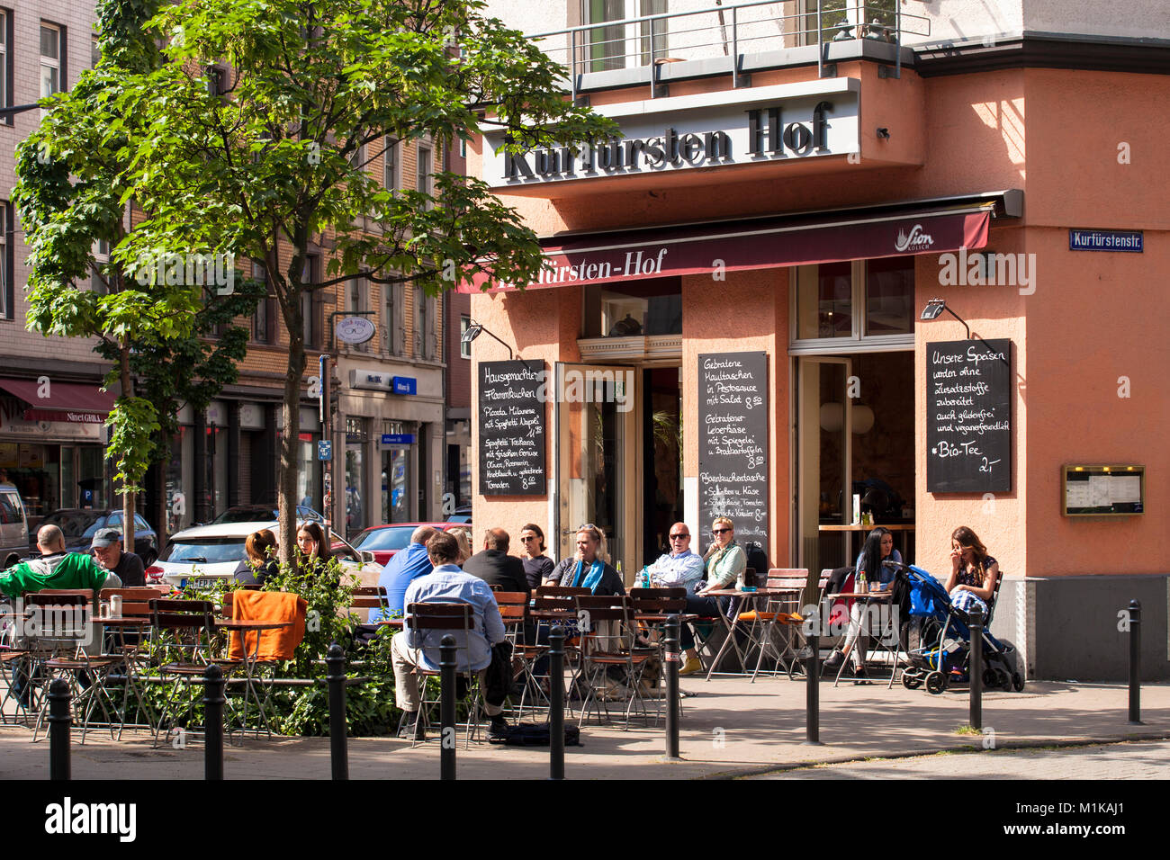 Germany, Cologne, restaurant Kurfuersten-Hof  at the Bonner street in the south part of the city.  Deutschland, Koeln, Restaurant Kurfuersten-Hof an d Stock Photo