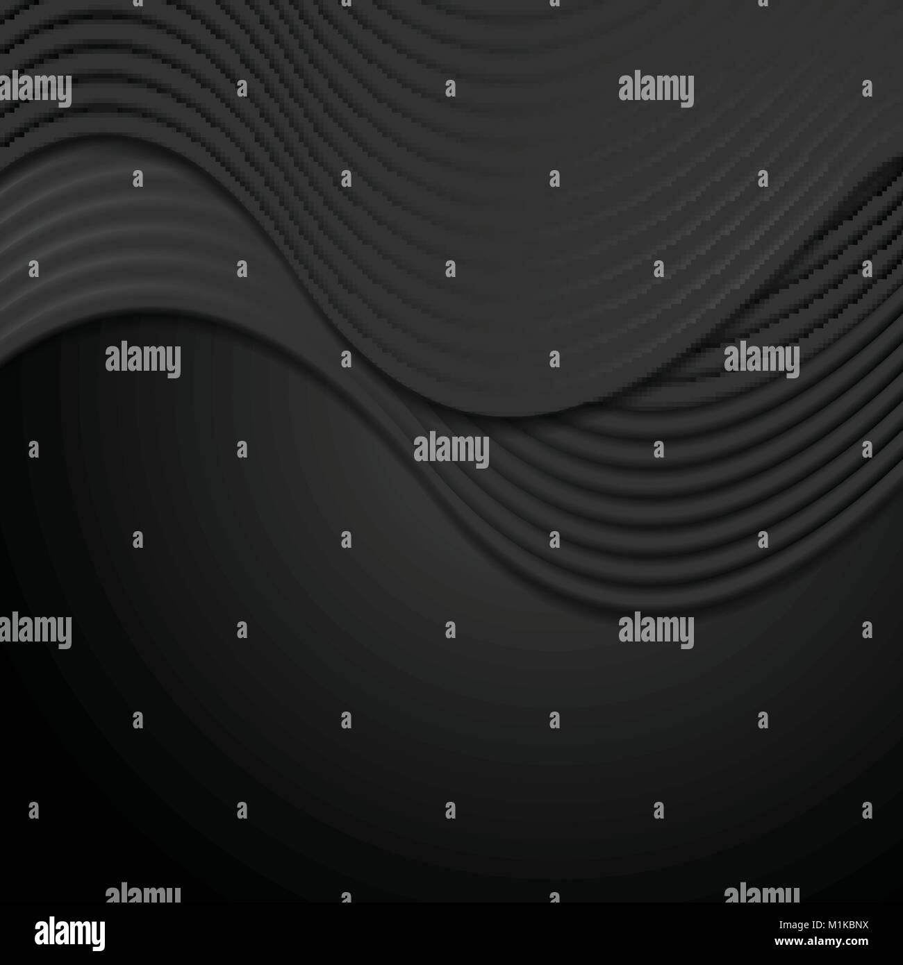 Abstract smooth black waves corporate background. Vector design ...