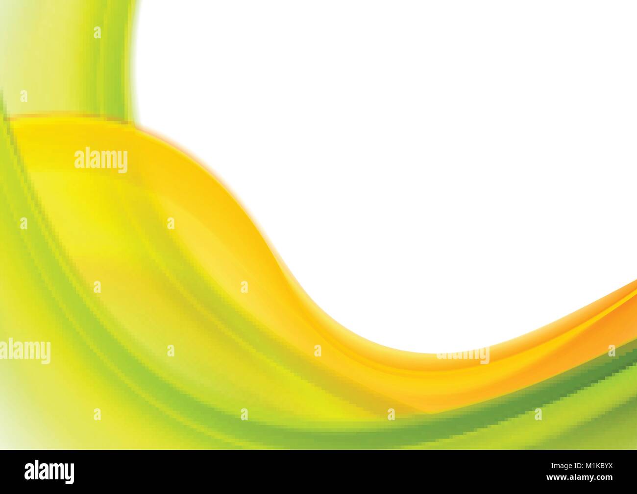 Colorful green orange abstract blurred waves. Vector wavy background ...