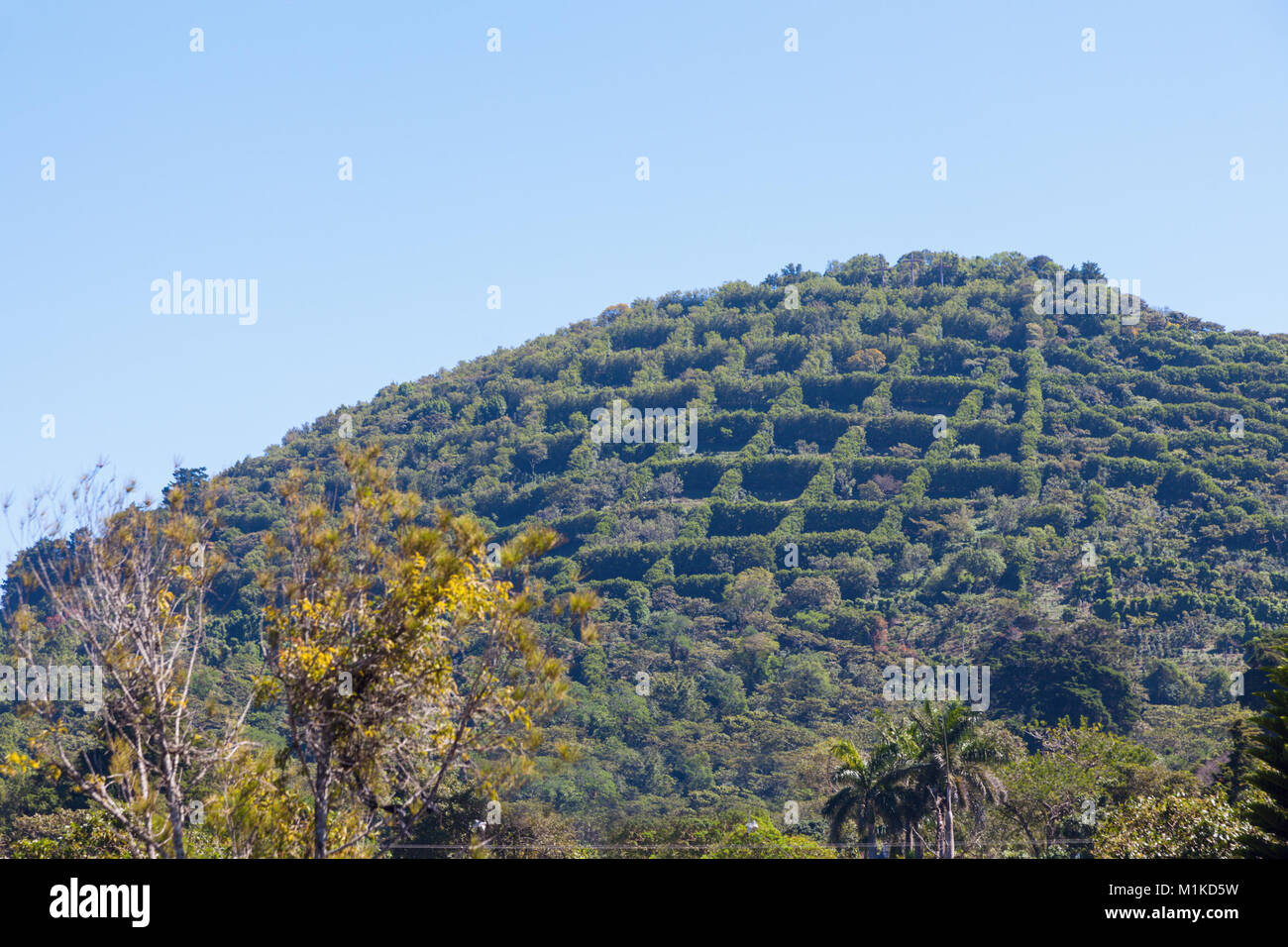 Hill seen from Apaneca, El Salvador. Apaneca, Ahuachapan, El Salvador. Stock Photo
