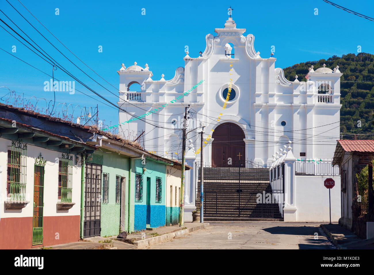 Church in Apaneca, El Salvador. Apaneca, Ahuachapan, El Salvador. Stock Photo