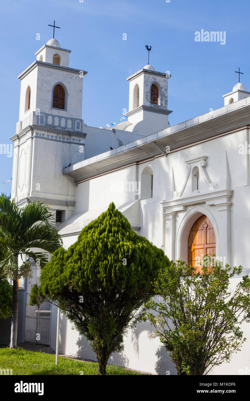 Our Lady of the Assumption Church in Ahuachapan. Ahuachapan, Ahuachapan , El Salvador. Stock Photo