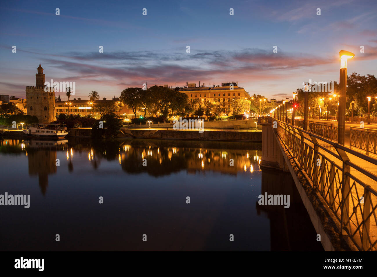 Night panorama cityscape seville hi-res stock photography and images ...